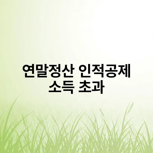 연말정산 인적공제 소득 초과