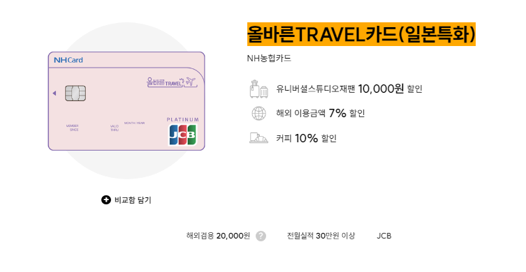 NH농협카드 올바른TRAVEL카드(일본특화) 1