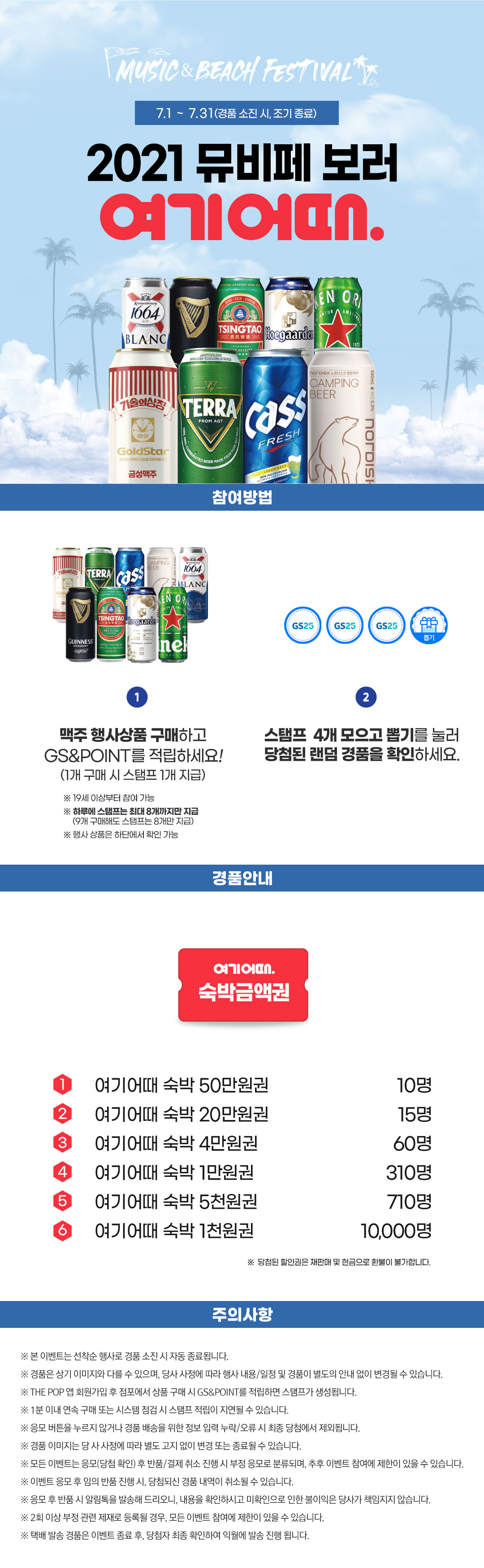  GS25 7월행사 알고 경품받아보자