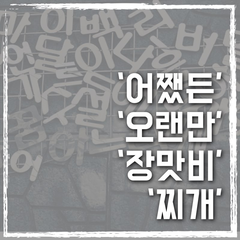 평소에 틀리기 쉬운 단어들