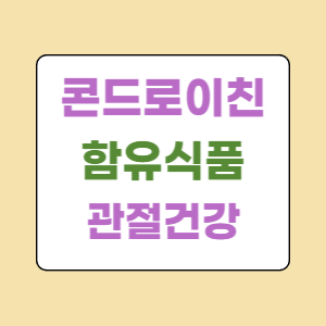  콘드로이친 관절 연골 건강, 부작용, 콘드로이친 함유된 식품으로 보충하자