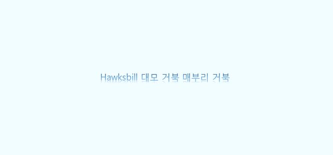  [멸종위기] 대모 거북(매부리 거북) hawksbill의 위기