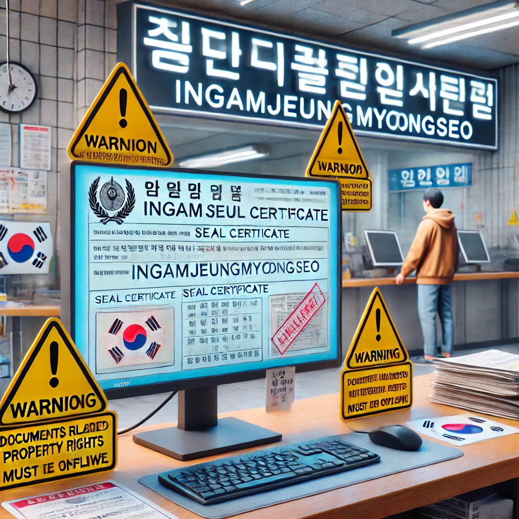인감증명서 발급 시 주의사항