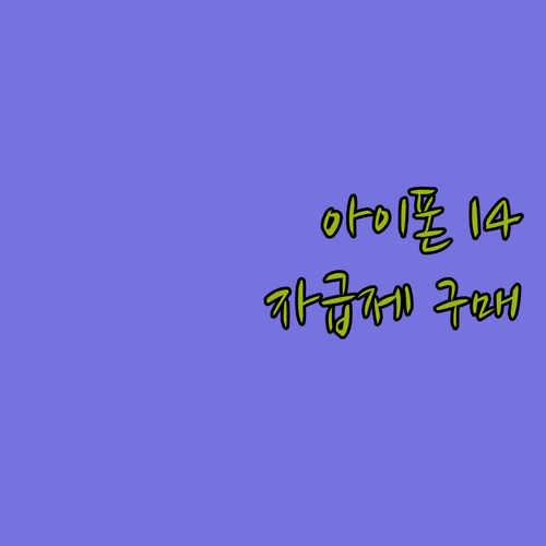 아이폰 14 Plus 자급제 구매 전