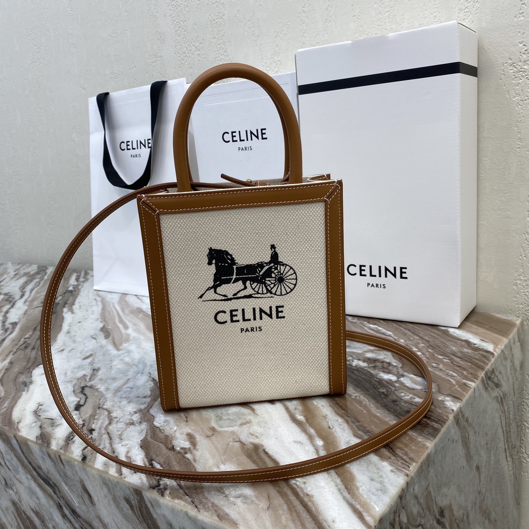  [CELINE] 셀린느 버티컬 설키 프린트 미니 카바스백 193302DCI.02NT (3 SIZE)