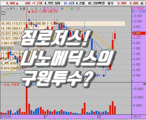  나노메딕스 주가 두가지 재료로 움직인다
