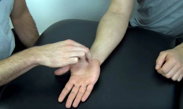 손목터널증후군힘줄통증확인