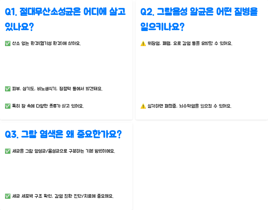 미생물학: 절대무산소성균과 그람음성균의 비밀, 밝혀보세요! - QnA 섹션 미생물학: 절대무산소성균과 그람음성균의 비밀, 밝혀보세요! - QnA 섹션