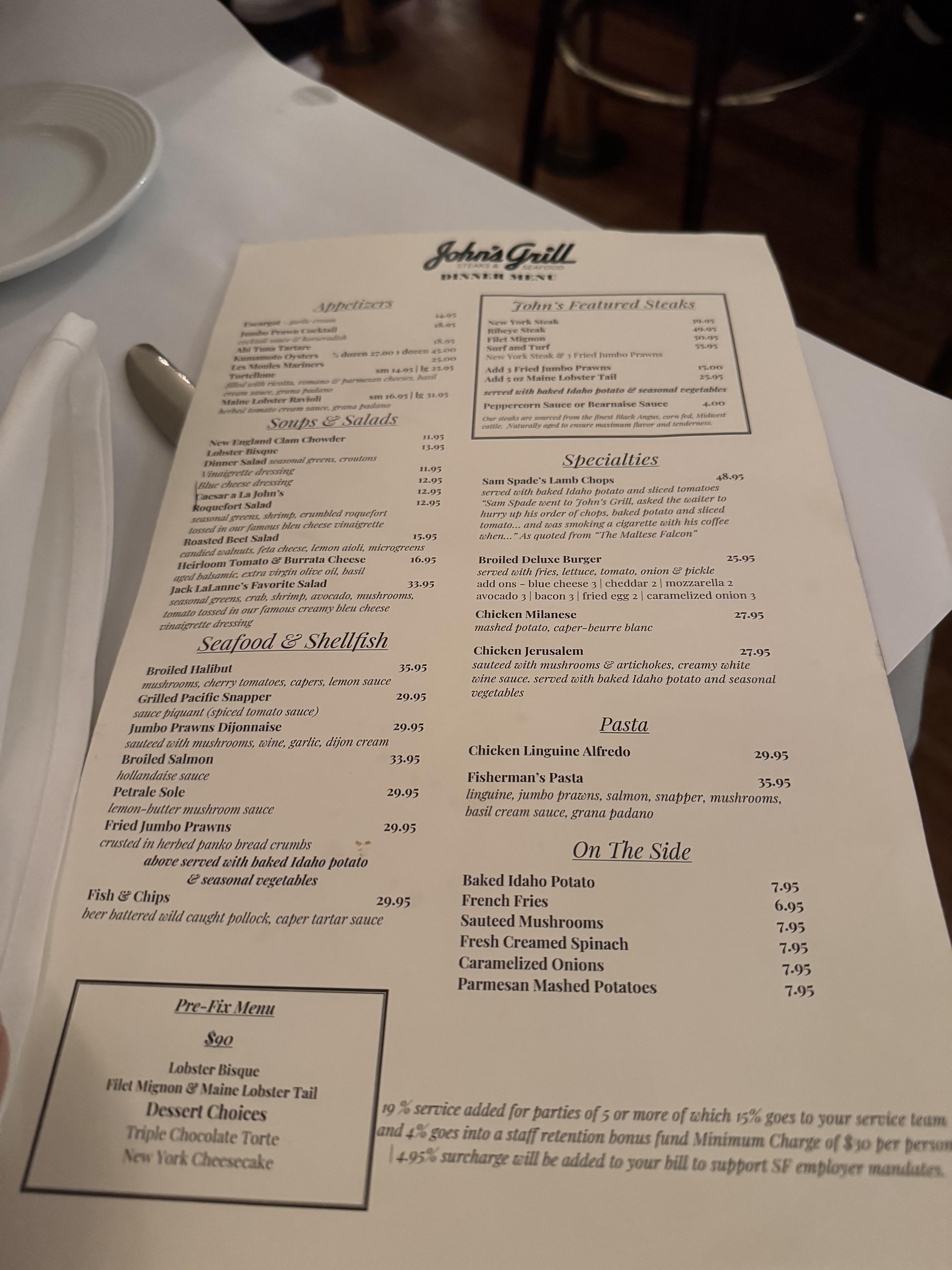 샌프란시스코 john's grill 존스그릴 후기