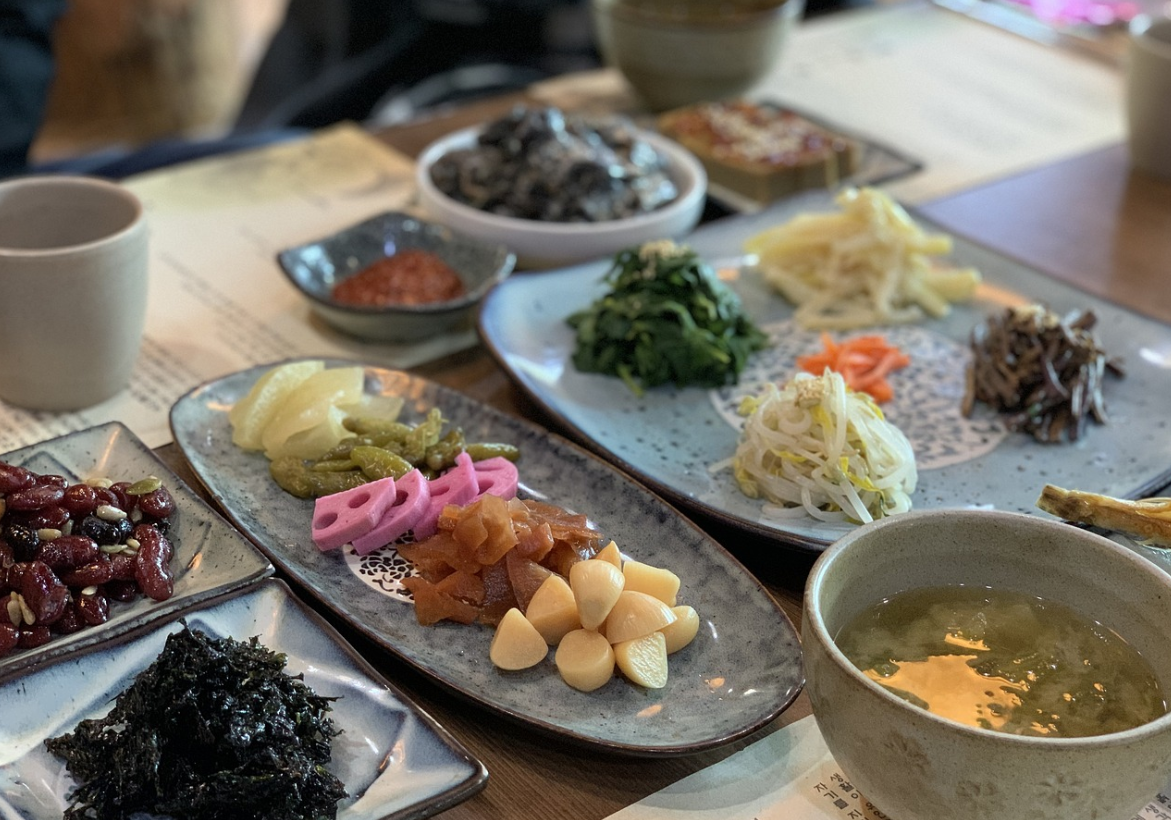 한국의 아침식사 사진