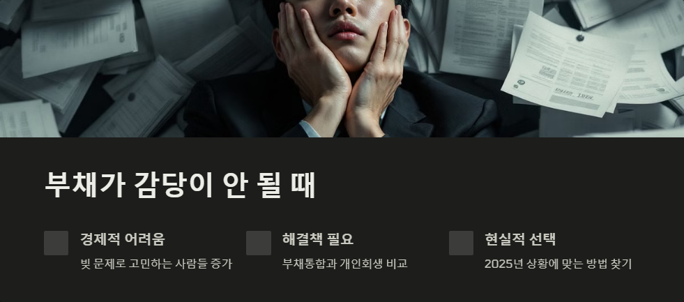 부채통합 vs 개인회생 비교