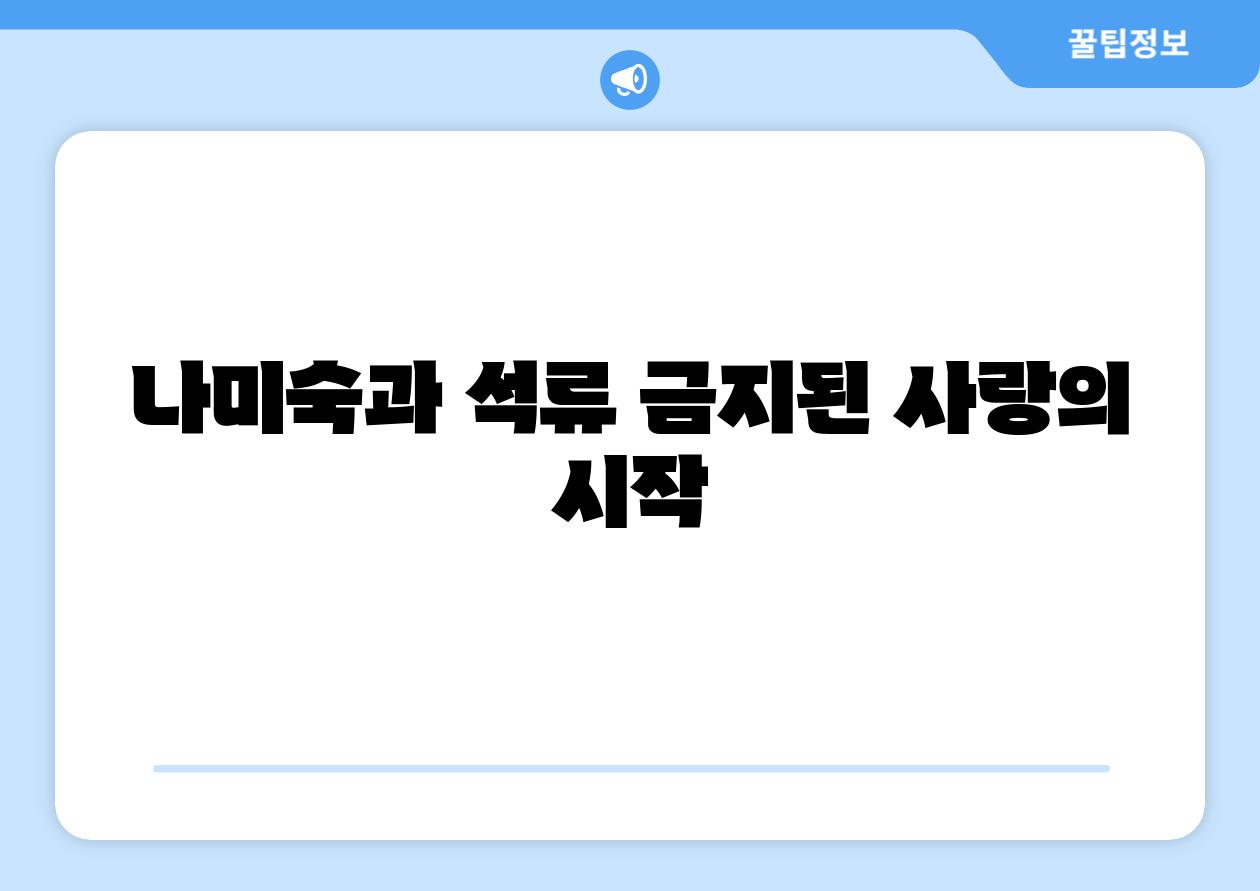 나미숙과 석류 금지된 사랑의 시작