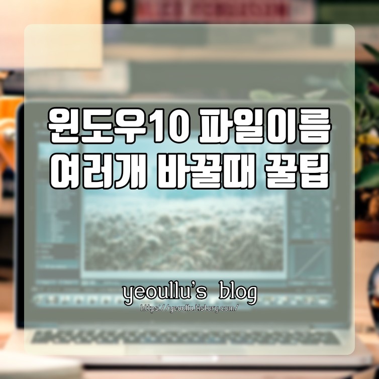  윈도우10 파일 이름 여러개 변경할때 꿀팁