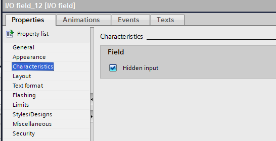  [TIA Portal PLC] HMI Hidden input 기능