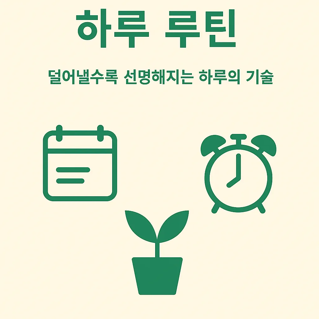 미니멀한 하루 루틴