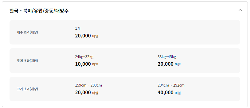 대한항공 마일리지 사용방법