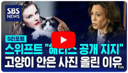 테일러 스위프트 &quot;해리스 공개 지지&quot;