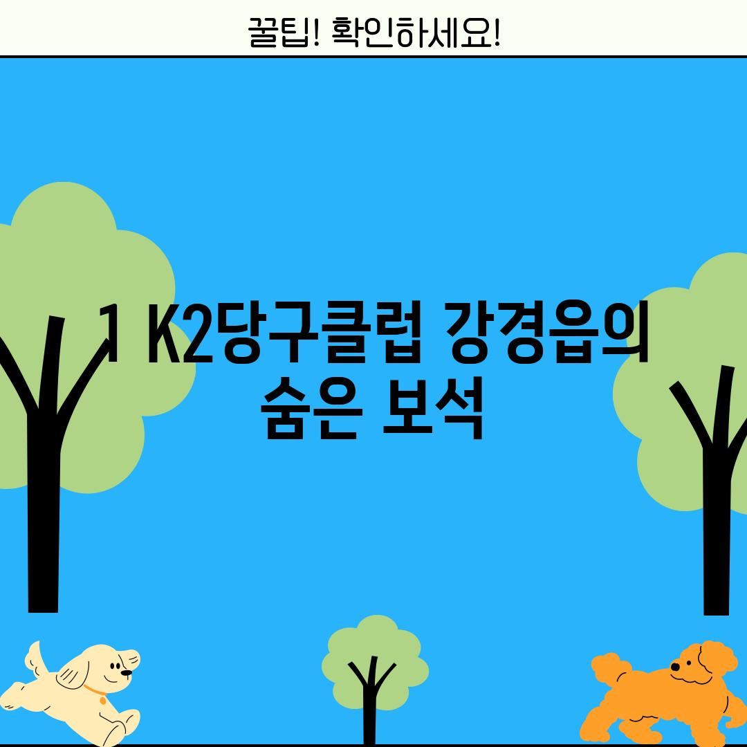 1. K2당구클럽: 강경읍의 숨은 보석?