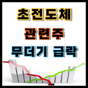 초전도체 관련주 하한가 및 급락
