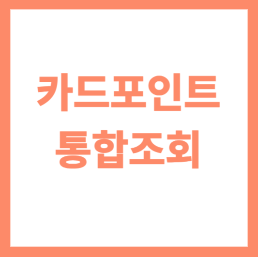  카드 포인트 통합조회 서비스 - 최신