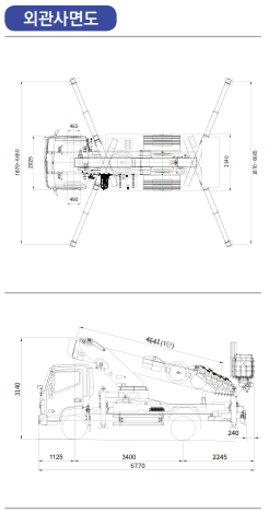 한신특장 HS350MS 외곽사면도