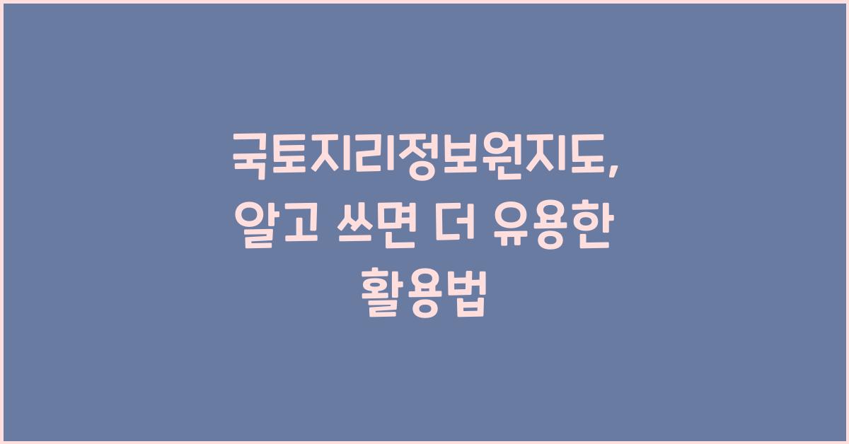 국토지리정보원지도
