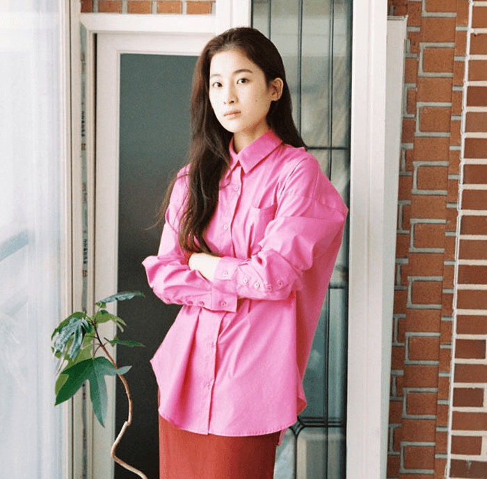  연애의 참견3 (134회) 한혜진 블라우스 _ 그리드서울 체리핑크 5버튼 커프스 셔츠 (한혜진 패션)