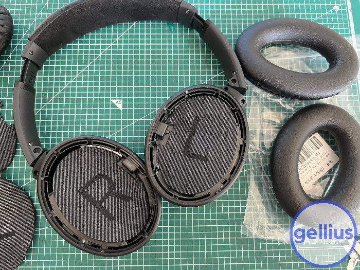 QC35 이어패드 필터 부착 완료