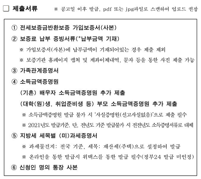 서울-전세보증금반환보증-보증료지원-서류