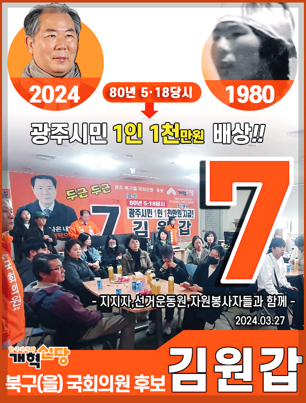  김원갑 국회의원 후보의 신정치 바람, 광주 북구을에서 시작