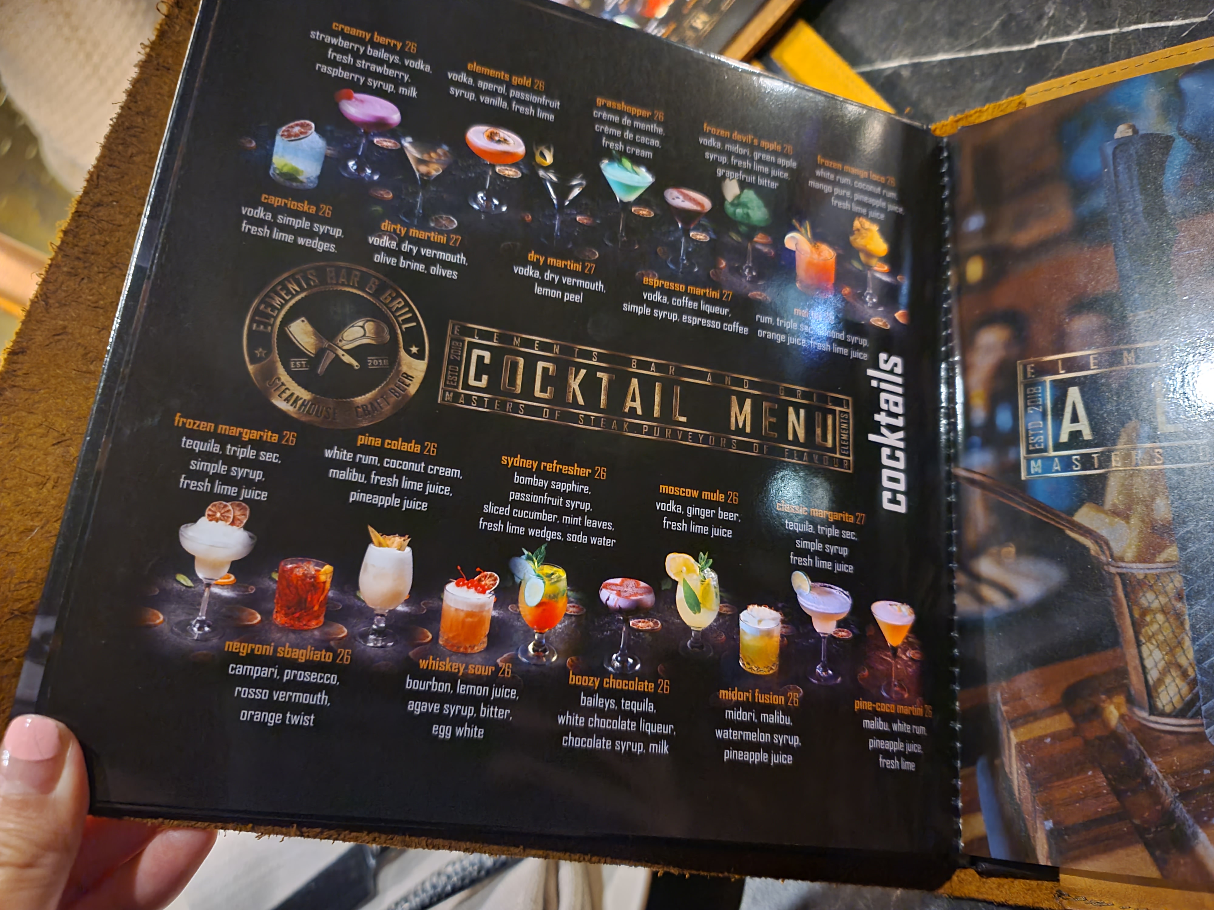 [시드니 7박9일 자유여행]Element Bar & Grill 스테이크 나이트