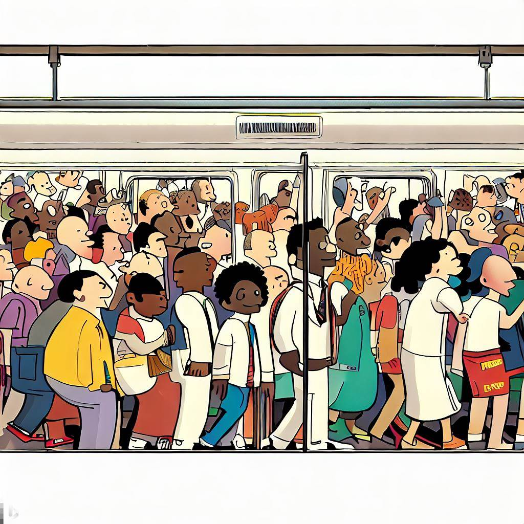 복잡한 지하철 안에서는 휴대폰을 보거나 독서를 하거나 대화를 하기 어렵다