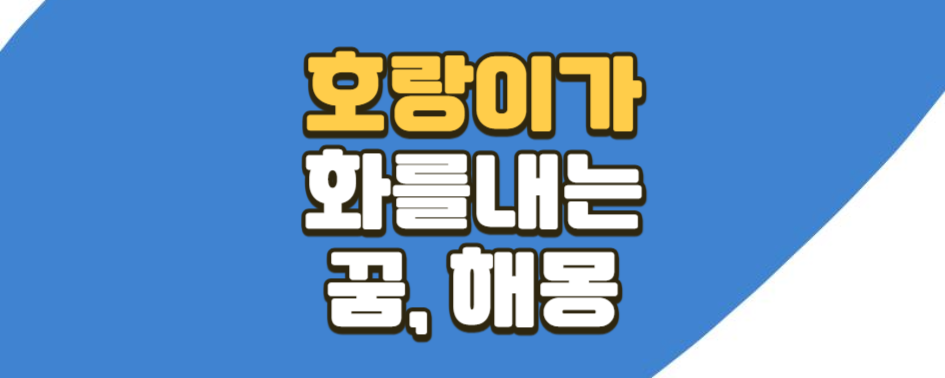 호랑이가 화를 내는 꿈