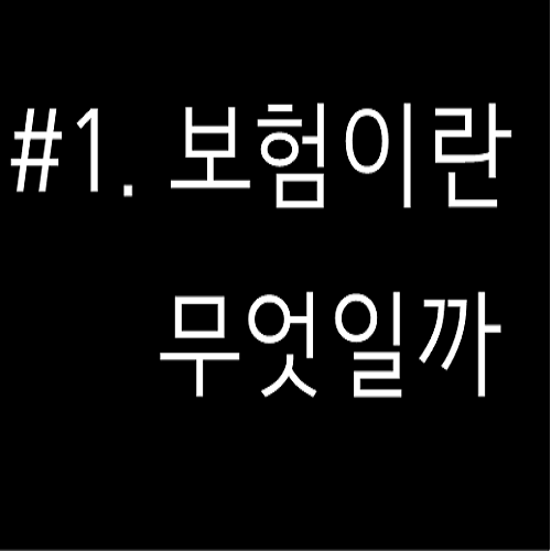  #1. 보험이란 무엇일까. 꼭 가입해야 할까