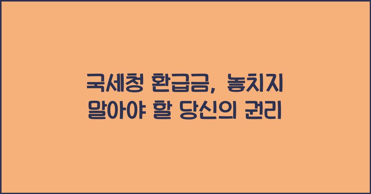 국세청 환급금