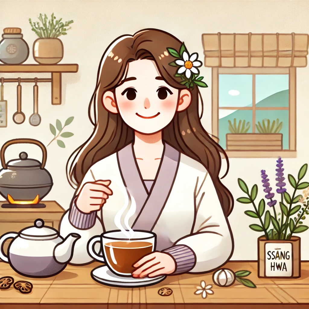 쌍화차와 여자