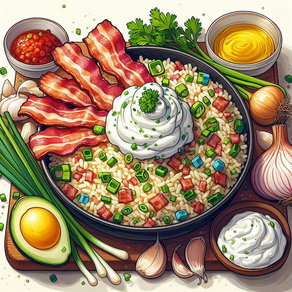 크림치즈 베이컨 볶음밥