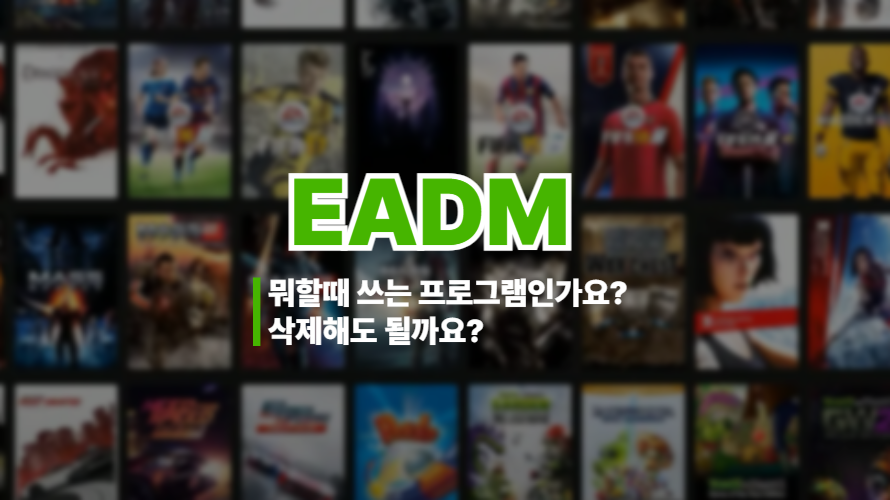 EADM은 어떤 프로그램인가요? 삭제해도 될까요?