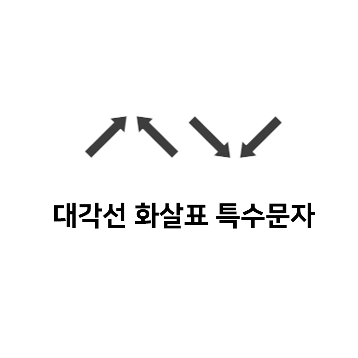  대각선 화살표 특수문자  이모티콘 - 텍대 모음