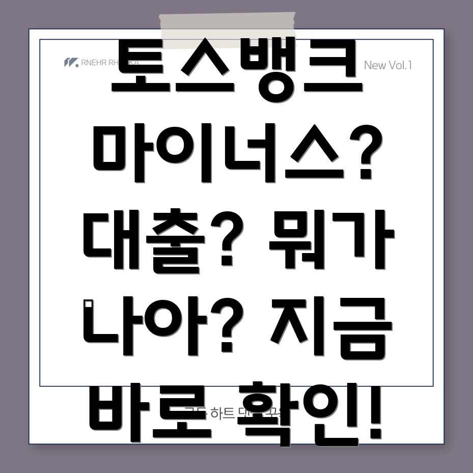 토스뱅크 마이너스통장