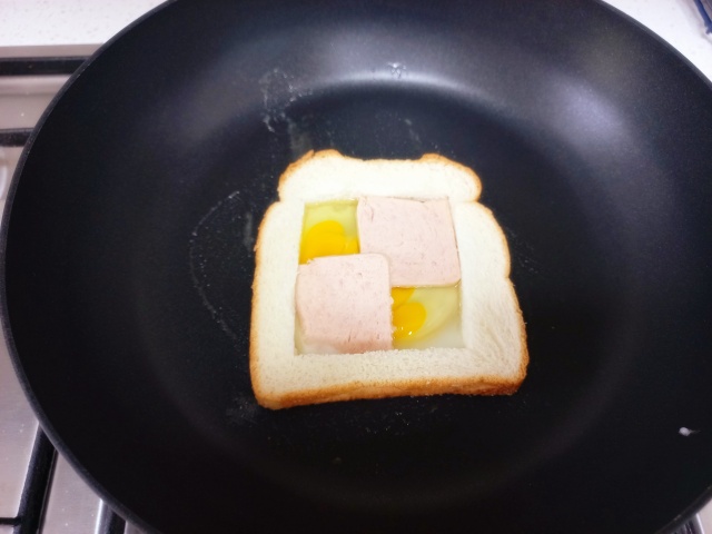  아침식사 대용 한장 토스트 만들기 