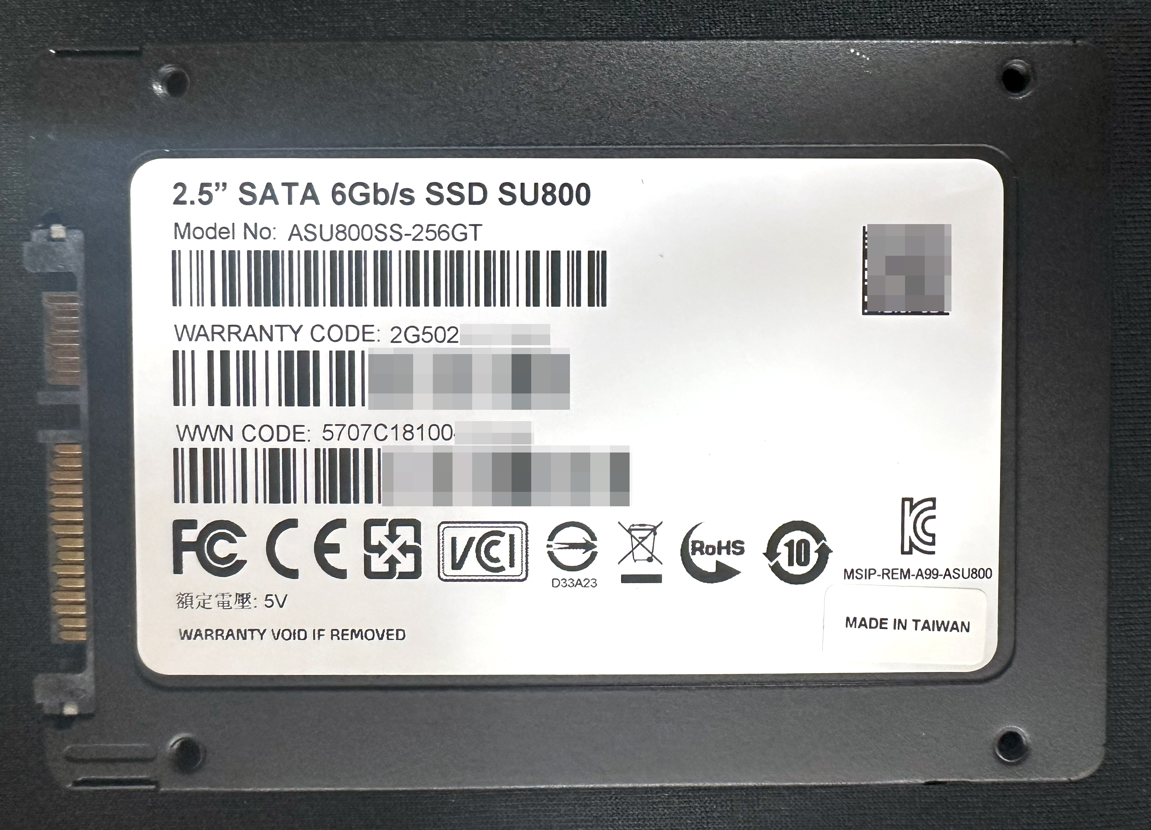 ADATA Ultimate SU800 256GB (ASU800SS-256GT&amp;#44; 2016) Back