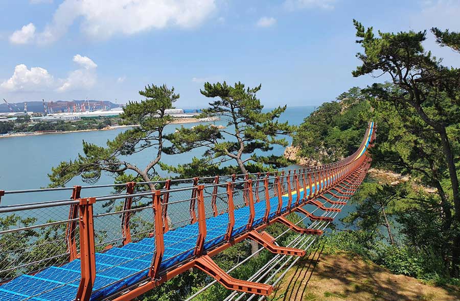 울산 대왕암 출렁다리 전경