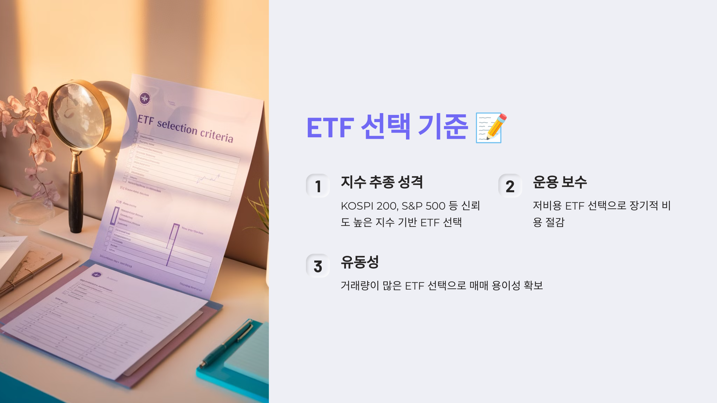 ETF 선택 기준