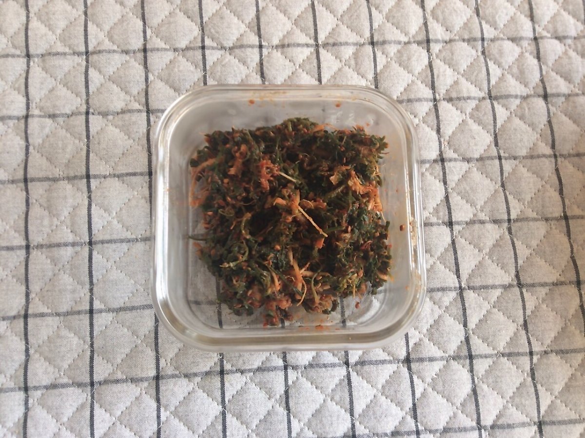  반찬이 된 풀때기, 냉이나물(Shepherd's Purse Salad)