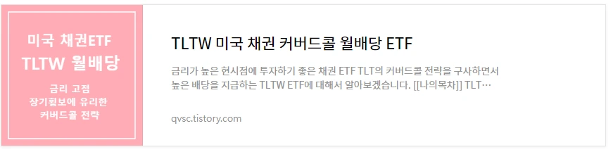 미국채권ETF TLTW