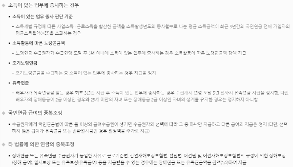 노령연금 지급제한 사유