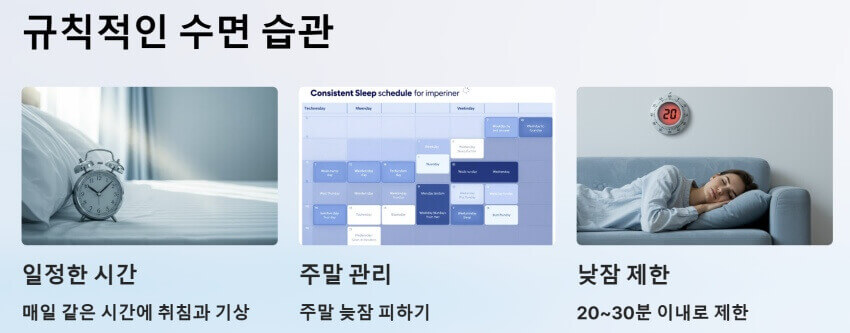 규칙적인 수면 습관 ppt 이미지