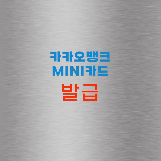 카카오뱅크 mini카드