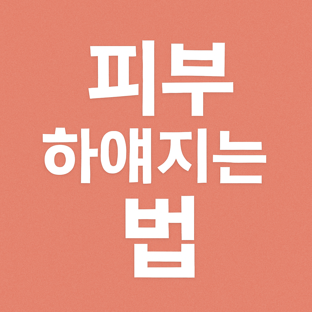 피부 하얘지는 법